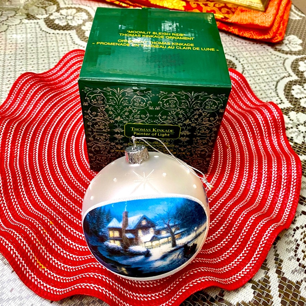 THOMAS KINKADE CHRISTMAS BALL ORNAMENT